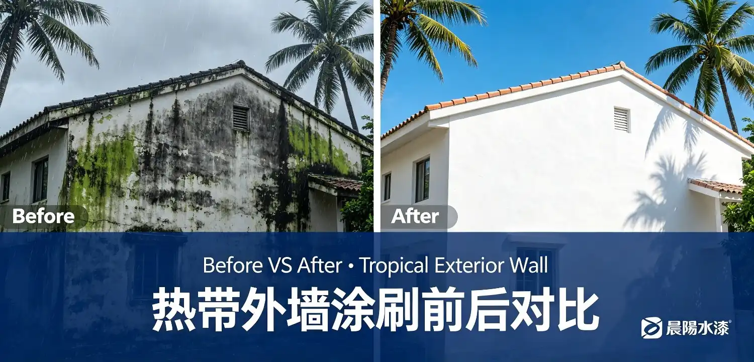 Anti-Fungal Paint For Tropics tropical-wall-before-after-anti-fungal